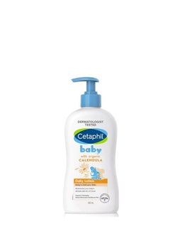 Buy Cetaphil Baby Daily Lotion Delicate Face & Body Moisturizer for Sensitive Skin with Organic Calendula Unscented 400ml in UAE