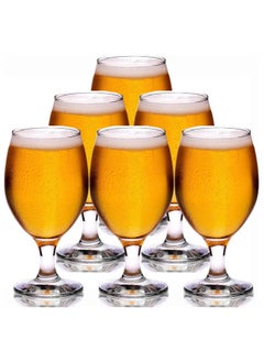 Buy Crystal Clear beer glasses (set of 6) for men 14 oz (400 ml) -beer mugs for freezer -Pub Drinking Mugs Stein gift for man in UAE