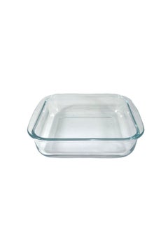 اشتري Square Glass Baking Dish, 1.1 Lt Capacity, 20.6X18.1 Cm Diameter, 5 Cm Height - Clear في الامارات