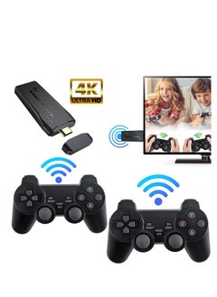 Buy Wireless Retro Game Console Stick, 4K HDMI Output, Plug and Play Video Game Stick, Built in 10000+ Games, 9 Classic Emulators with Dual 2.4G Wireless Controllers (64G) in Saudi Arabia