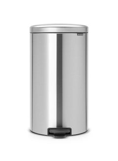 Buy Pedal Bin Newicon with Plastic Inner Bucket 30 Litre Matt Steel in Saudi Arabia