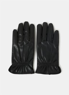 Buy Celias Ruched PU Gloves in UAE