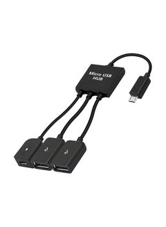 Buy USB to Dual USB Cable for Micro USB Male to 2 USB Female OTG Splitter for Micro Female for Android Tablet Pc SmartPhone and More in Saudi Arabia