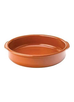 اشتري Round Spanish Mud Plate Serving Clay Dish 28cm في الامارات