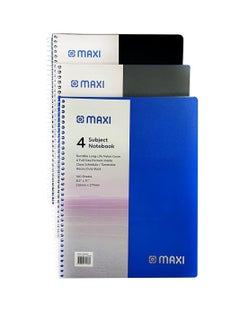 Buy Maxi Spiral Polypropylene 4 Subject Notebook 11X8.5 Inch 160 Sheets in UAE