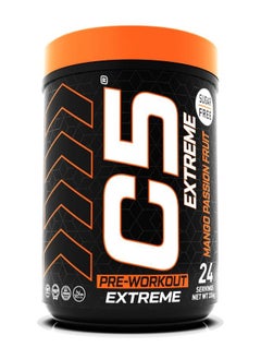 Buy C5 Extreme Pre Workout Powder - 24 Servings, 200mg High Caffeine- Sugar Free-Zero Calories-Beta Alanine-Citrulline Malate, High-Performance PreWorkout Booster Supplement (Mango Passion Fruit) in UAE