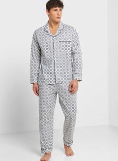 Buy Geo Print Pyjama Set in Saudi Arabia