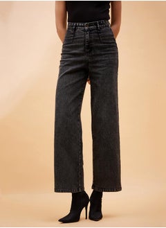 Buy High Rise Front Dart Jeans with Back Pockets in Saudi Arabia