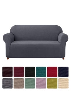 اشتري Two Seater Exquisitely Full Coverage Sofa Cover Dark Grey 145-185cm في الامارات