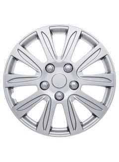 Buy EMTC Taiwan Wheel Cover Pack of 4 | 15" Inch | EM-3136 Silver Universal Nested Style in UAE