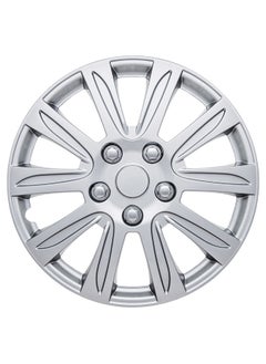 Buy EMTC Taiwan Wheel Cover Pack of 4 | 15" Inch | EM-3136 Silver Universal Nested Style in UAE