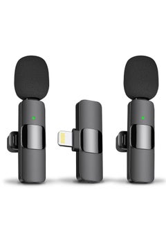 Buy Wireless Lavalier Microphones Professional Clip On Lapel Microphone for iPhone iPad Cordless Omnidirectional Condenser Recording Mic for Interview Video Podcast Vlog YouTube in UAE
