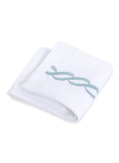 اشتري Hotel Chain Embroidery Wash Towel, White & Ether - 500 GSM, 30x30 cm في الامارات