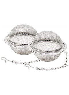 Buy Tea Infuser Stainless Steel Mesh Tea Ball Pack Of 2 in UAE