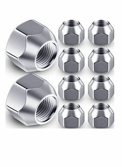 اشتري 20 Inch Trailer Lug Nuts 10 Pieces 509 Tire Lugs Wheel Nuts Wheel Trailer Lugs Tire Acorn Nut Silver Lug Nuts Open End Finish Lug Nuts for Trailers Tire Wheel Tire Screw Iron Rim Tire Nut في الامارات