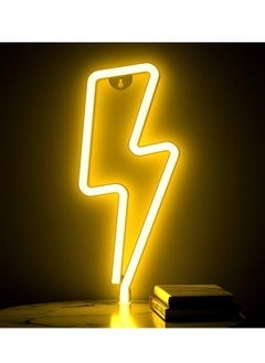 Buy Neon Sign Lightning Bolt Neon Light Sign for Wall Decor, Battery or USB Powered Led Lightning Light White Neon Signs for Bedroom, Kids Room, Living Room, Bar, Party, in UAE