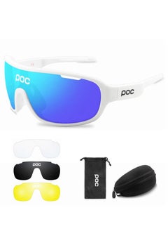 Buy 4 Lens Cycling Sunglasses Outdoor Eyewear Men Women Cycling Glasses in UAE