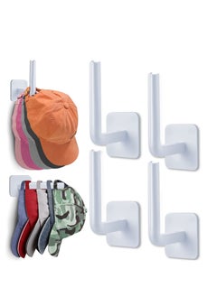 Buy 12 Pcs Hat Rack for Wall Hat Organizer, Multi-Function Hat Storage Organizer Hanger, Hat Rack for Baseball Caps for Closet Door Bedroom Bathroom Laundry(White) in Saudi Arabia