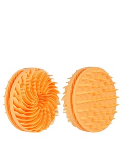 اشتري Back Scrubber Silicone Shower Body Brush, Exfoliating Body Scrubber Bath Wash Brush Gentle Exfoliating for Women Men Body Sensitive Skin Shower Spa Massage (Orange) في الامارات