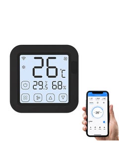 اشتري Tuya Smart Wifi IR Air Conditioner Controller Thermostat with LCD Display App Control Temperature Humidity Sensor Monitor Compatible with Alexa Google Home for Mini Split Portable AC في الامارات