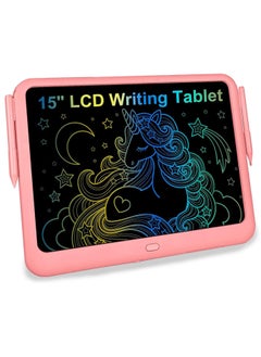 Buy LCD Writing Tablet with Pen For Kids - 15 Inch Doodle Board Kids Tablet - Colorful Toddler Writing Tablet, Educational Kids Drawing Tablet For School Home Erasable LCD Drawing Tablet in UAE