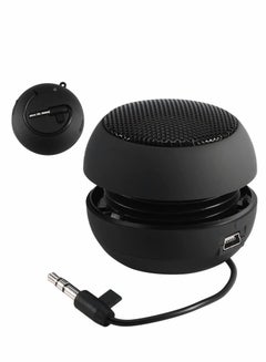 Buy Mini Speaker, Portable Speaker built-in 3.5mm Aux Audio Jack Plug, HD Stereo Sound Rechargeable Outdoor for iPad/Smart Phone/Computer NA6237 Black in Saudi Arabia