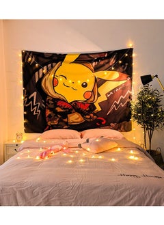 اشتري Tapestry Wall Hanging The Anime Pokémon Hanging Backdrop for Living Room Bedroom Dorm 150*130cm (Without lamp) في الامارات