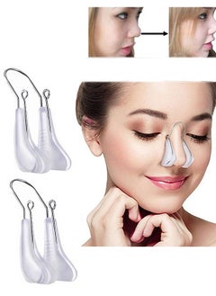 Buy 2-Piece Nose Shaper Clip, Safe Soft Pain-free Nose Bridge Straightener Corrector, Nose Modification Tool for Wide Crooked Nose Women Men in Saudi Arabia