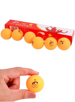 اشتري 3 Star Ping Pong Balls Set Of 6 Orange Table Tennis Balls, Premium Rubber, Superior Performance In Spin, Control And Speed, Ultimate Durability for Indoor, Outdoor Ping Pong Tables Competitions, Games في السعودية