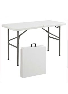 Buy Folding picnic table white/black 120x73x60cm in Saudi Arabia