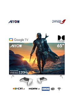 Buy 65-Inch 4K Ultra HD ,Google,Android LED TV-Frame Less Design, Best GAMING LED, Mirror Cast And E-Share, HDMI2.1\USB\ Wi-Fi Input, Netflix, YouTube, Prime Video, shahad, RO-65LCS120 in Saudi Arabia