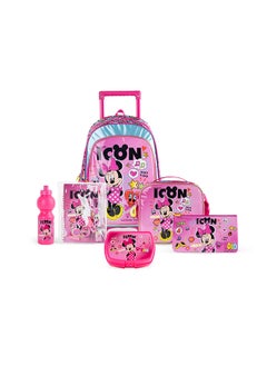 Buy 6 In 1 Disney Minnie Mouse Minnie Icon Issue Trolley Box Set 18 inches in UAE