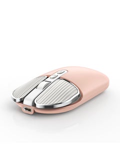 Buy 2.4G+BT Wireless Mouse with UV Skin-friendly Coating Silent One-click Desktop Precise Positioning 500mAh Rechargeable for Office and Laptop Mac Ipad Computer Mice in Saudi Arabia