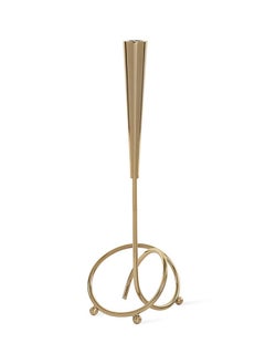 اشتري Whirls Candle Holder, Gold - 41.9 cm في الامارات