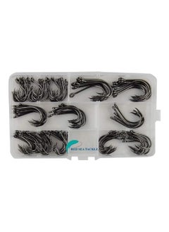 Buy 130-Piece Carbon Steel Fishing Hook Set in Saudi Arabia