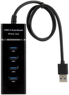 Buy USB 3.0 HUB 4 Port Multi HUB Splitter Expansion for Desktop PC Laptop High Speed 5Gbps 30cm Cable With LED indication With Fuse to protect all devices in Saudi Arabia