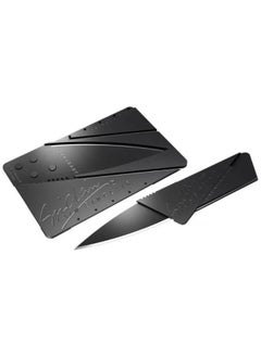 Buy Credit Card Folding Fruit Knife Black 8.6centimeter in UAE