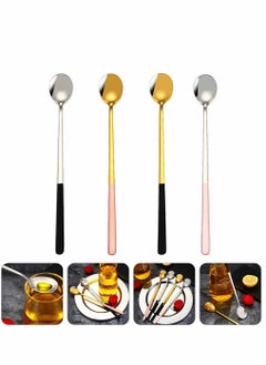 اشتري Long Handle Iced Tea Spoon Coffee Spoon Ice Cream Spoon Stainless Steel Stirring Spoons for Iced Coffee Iced Tea Milkshake Sundeas Latte and Other Desserts, 23.5 cm Length, 4 Pcs في الامارات