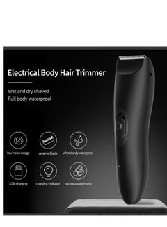 Buy Body Hair Trimmer for Men, Electric Shaver Groin Trimmers Below-The-Belt Replaceable Ceramic Blade, IPX7 Waterproof Wet/Dry Pubic Hair Trimmer, USB Charging Ball Trimmer for Chest, Built-in Battery in UAE