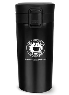 Buy Travel Coffee Mug with Splash Proof Sliding Lid, Double Wall Stainless Steel Vacuum Insulated Coffee Mug for Home and Office, Keep Beverages Hot or Cold in UAE