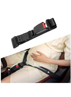 اشتري Pregnancy Seat Belt Adjuster Seat Bump Strap for Pregnant Women Prevent Abdomen Compression and Protect Belly- Pregnancy Must Haves Maternity Seat Cover Belt for Expectant Mothers (BLACK) في الامارات