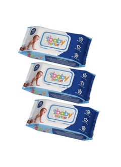 Buy Premium Baby Wet Wipes With Lid (80 Wipes Per Pack Pack Of 3) in Saudi Arabia