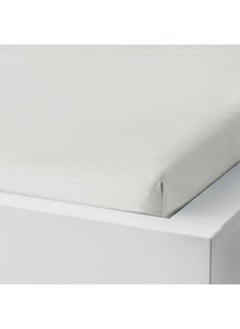 Buy Fitted Sheet, White, 90X200 Cm in Saudi Arabia