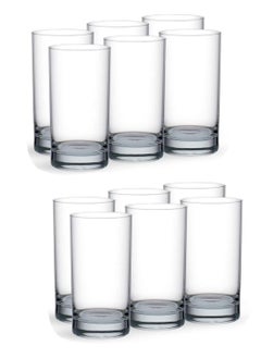 Buy 12 Pieces A Set Of Clear Glass Cups For Water And Juice Multi-Use in Saudi Arabia