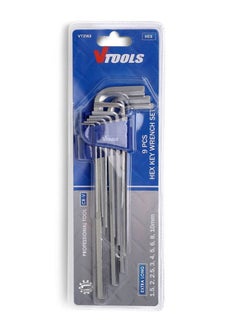 Buy 9 Piece Extra Long Hex Key Allen Wrench Set (1.5-10mm) in UAE