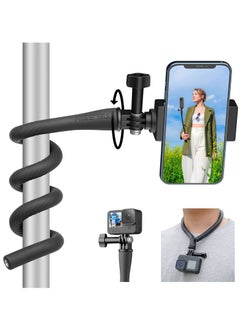 اشتري SYOSI Long Gooseneck Flexible Clamp, Selfie Stick Extension Long Arm Gooseneck Bracket Mount Clamp for GoPro Phones Camera Tripod Stand Neck Holder for Bike Motorcycle Boat Car Desk في السعودية