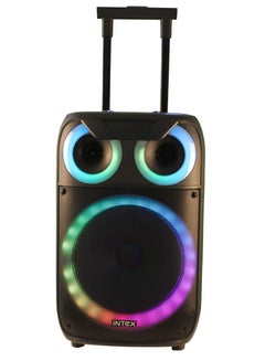 Buy Rechargeable Sound Station 12-inch Boom Trolly Speakerwith Mic, Party Speaker, Bluetooth, Wireless | T1219 in UAE