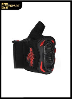 Buy The Four Seasons New Half Finger Cycling Sports Gloves, Non slip, Breathable, Durable Outdoor Sports Hand Protection Equipment Red (L) in Saudi Arabia