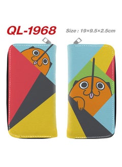 Buy Cha Aw People Perimeter Full Color Zipper Wallet Wallet Ticket Clip Cartoon Animation Long Wallet Clutch Coin Purse in Saudi Arabia