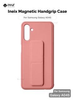 اشتري 3-in-1 Magnetic Wrist Strap Hand Grip with Stand Case Cover for Samsung Galaxy A04s-Pink في السعودية